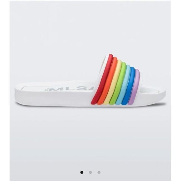 Melissa Shoes - MLSA Melissa Rainbow Beach Slides NEW! Size 7, 38 EUR